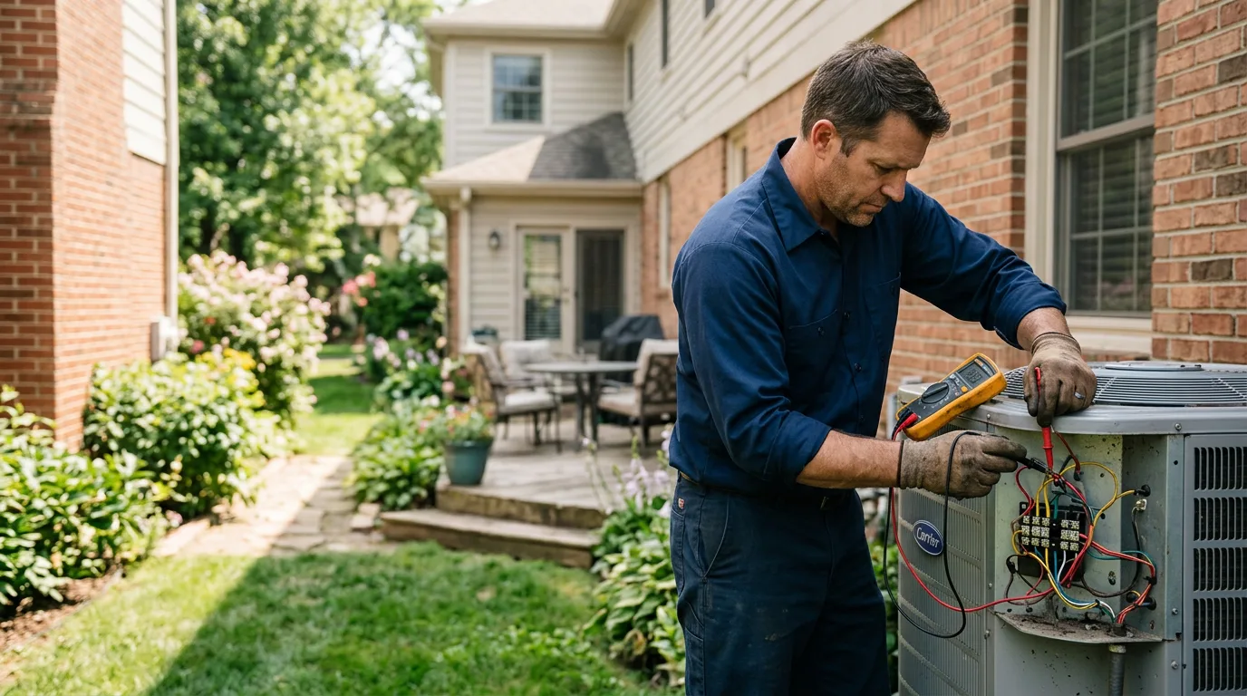 HVAC technician working near Steeles Tavern, VA